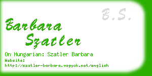 barbara szatler business card